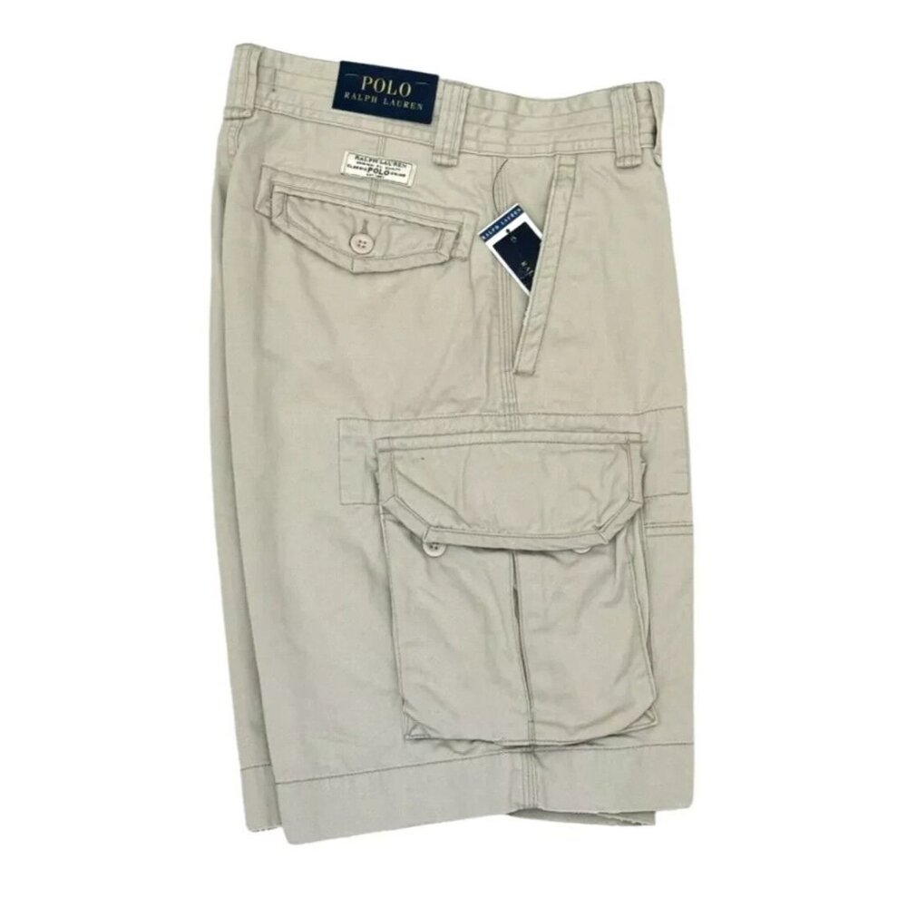 Polo Ralph Lauren Mens Size 30 Classic Stone Gellar Fatigue 10" Cargo Shorts - Picture 3 of 7